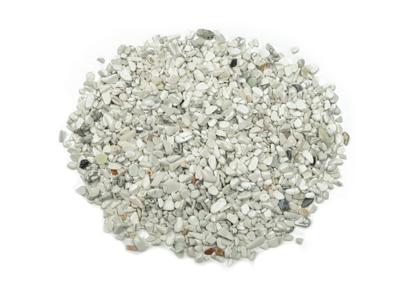 Howlite Chips – Magnesite Gemstone Chips – Crystal Semi Tumbled Chips - Bulk Crystal - 2-6mm - CP1057