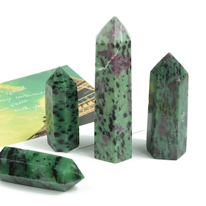 Ruby Zoisite Obelisk Tower Stone - Obelisk Tower Crystal Stone – Obelisk Tower Point Stone – Loose Gemstone – TW1051