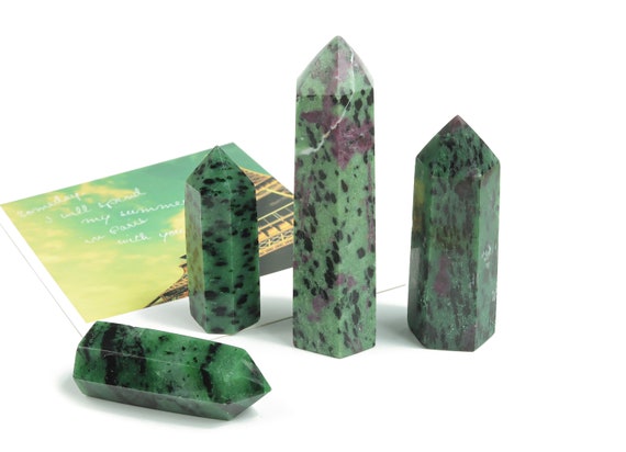 Ruby Zoisite Obelisk Tower Stone - Obelisk Tower Crystal Stone – Obelisk Tower Point Stone – Loose Gemstone – TW1051