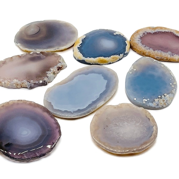 Gray Agate Slice - Gray Agate Geode Crystal - Natural Agate Slice - Jewelry Making - RA1171