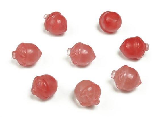 Cherry Quartz Crystal Acorn - Acorn Carving - Crystal Carving - Healing Stone - Home Decor - 21mm - ACORN-6
