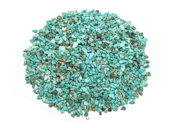 Turquoise Chips – Gemstone Chips – Crystal Semi Tumbled Chips - Bulk Crystal - 2-6mm  - CP1080