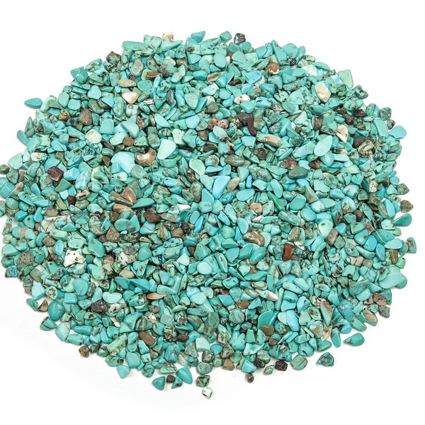 Chips de turquoise - Chips de pierres précieuses - Chips de cristal semi-tombées - Cristal en vrac - 2-6mm - CP1080