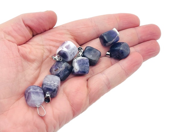Amethyst Tumbled Gemstone Pendant - Crystal Pendant - Love Stone Pendant - Pendants of Surprise - NC1053-3