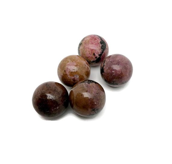 Rhodonite Natural Crystal Sphere – Healing Crystal Balls for Home – 25mm - SP1170