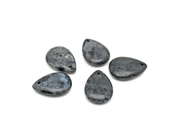 Larvikite Dainty Drop Crystal Pendants - Gemstone Necklace Pendant - Luxury Jewelry - DIY Jewelry Making - NC1649