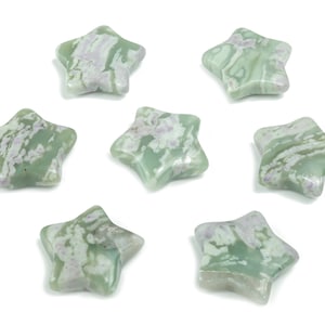 Peace Jade Star Gemstone – Star Carving Star – Natural Stone – Healing crystal – 3cm – ST1039