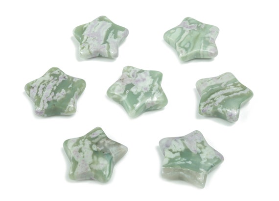 Peace Jade Star Gemstone – Star Carving Star – Natural Stone – Healing crystal – 3cm – ST1039