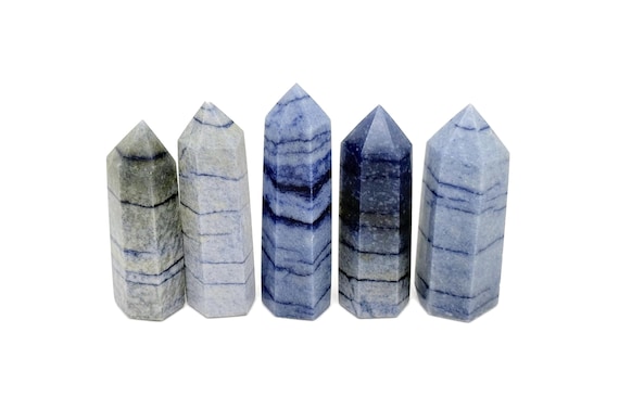 Blue Aventurine Obelisk Tower Stone - Gemstone Tower - Meditation Gemstone - Crystal Gifts - Home Crystal Decor - TW1133