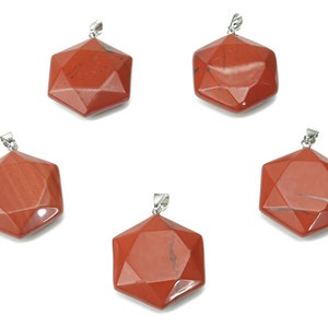 Red Jasper Star Pendant - Crystal Pendant – Natural Necklaces - Jewelry Making Supplies - NC1063