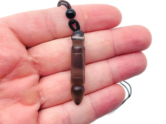 Smoky Quartz Bullet Necklace - Crystals Pendant Healing - Quartz Pendant - Gifts - NC1321