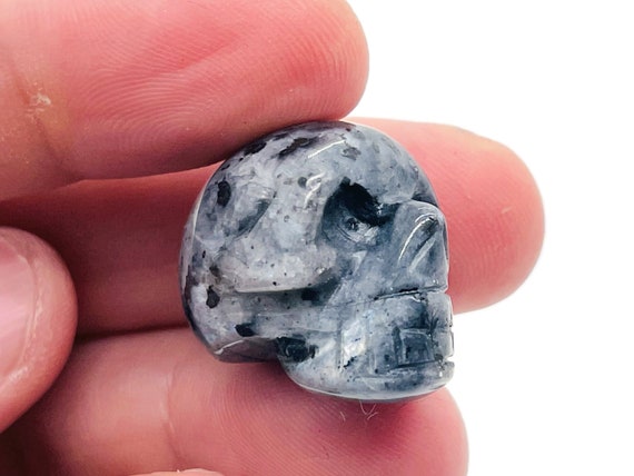 Larvikite Skull Gemstone - Carving Skull - Healing Stone - 1 Inch - SK1012
