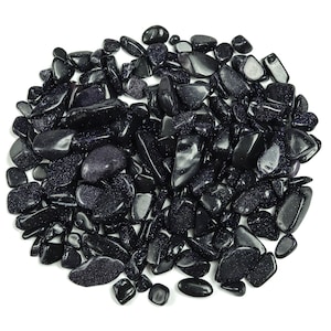 Blue Goldstone Chips – Gemstone Chips – Crystal Semi Tumbled Chips - Bulk Crystal - 7-15mm - CP1143