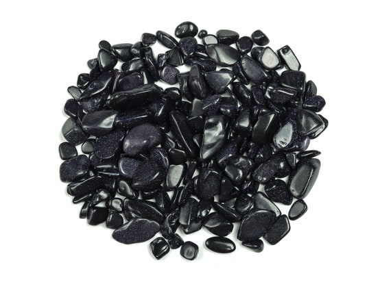 Blue Goldstone Chips – Gemstone Chips – Crystal Semi Tumbled Chips - Bulk Crystal - 7-15mm - CP1143
