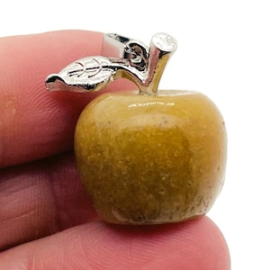 Yellow Aventurine Crystal Apple Pendant - Crystals Pendant Healing - Mini Crystal Pendant - Gifts - NC1254