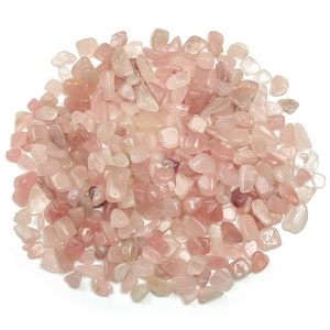 Chips de cuarzo rosa - Chips de piedras preciosas sin perforar - Chips de piedra de cristal curativo - Decoración del hogar 7-15 mm - CP1084