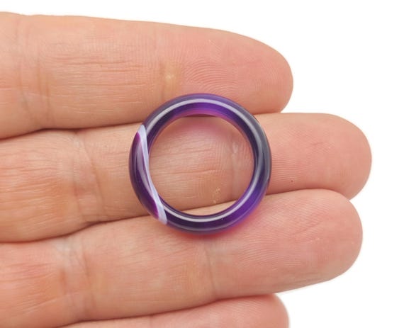 Purple Agate Ring - Crystal Ring – Natural Purple Agate Ring - Jewelry Making Supplies - Gift For Her - RI1041