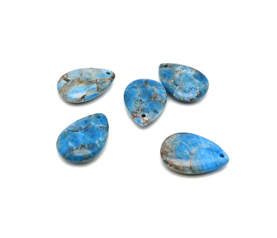 Blue Apatite Dainty Drop Crystal Pendants - Gemstone Necklace Pendant - Luxury Jewelry - DIY Jewelry Making - NC1638