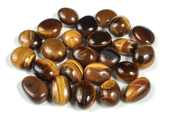 Tiger Eye Tumbled Stone - Tiger Eye Gemstone - Loose Gemstone - Natural Stone -Tiger Eye stone - 1.0-1.2 inch - TU1059