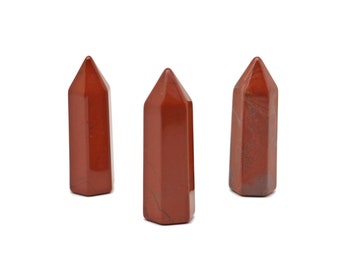 Red Jasper Crystal Obelisk Tower – Gemstone Tower – Tower Crystal – Hand Carved Crystal Point – Healing Crystal – 40mm – TW1101