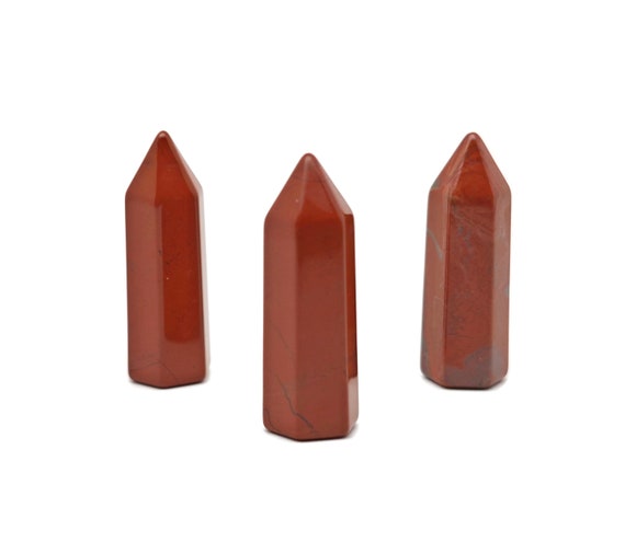 Red Jasper Crystal Obelisk Tower – Gemstone Tower – Tower Crystal – Hand Carved Crystal Point – Healing Crystal – 40mm – TW1101