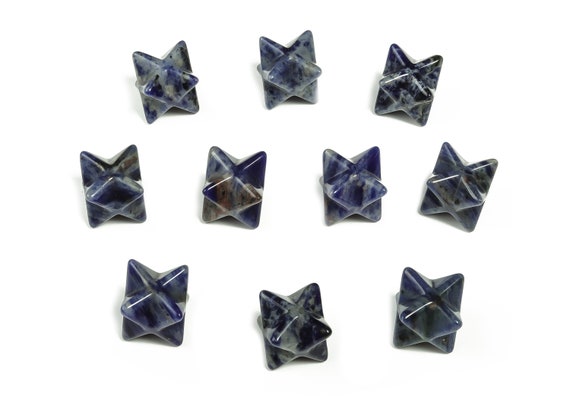 Sodalite Merkaba - Crystal Energy Healing - Sacred Focal Pendant - MERKABA Star - Natural Sodalite – 1.3Cm – ME1011