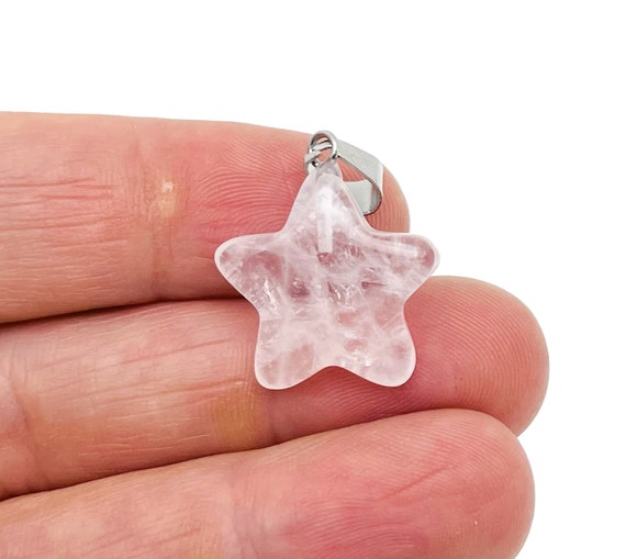 Clear Quartz Star Pendant - Crystal Pendant – Natural Necklaces - Heling Gemstone - Jewelry Making Supplies - NC1520