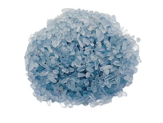 Celestite Chips – Crystal Chips – Semi Tumbled Chips - Bulk Crystal - 2-6mm  - CP1155