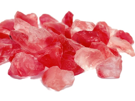 Raw Cherry Quartz Stone - Rough Natural Cherry Quartz Crystal Gemstone - Healing Stone – 0.6 - 1.2 Inch - RA1106