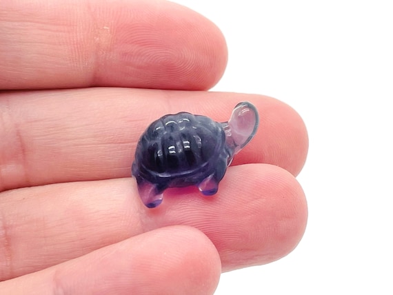 Fluorite Mini Turtle Carving – Fluorite Carved Gemstone – Healing Crystal – Best Quality - Home Decor - Gifts - CA1031