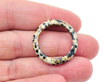 Dalmatian Jasper Ring - Crystal Ring – Natural Dalmatian Jasper - Jewelry Making Supplies - RI1022