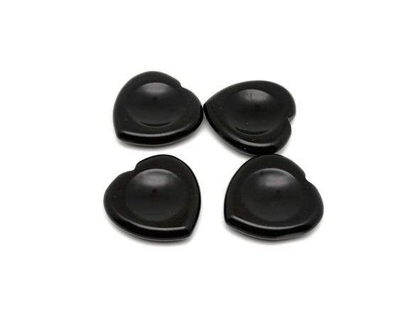 Obsidian Heart Worry Stone – Crystal Worry Stone – Relaxing Heart Chakra - Travel Crystals - Stress Reducing - WO1001