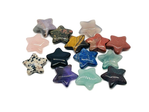 Crystal Star Gemstone – Star Carving Star –Mini Star Crystal Stone – Healing crystal – 2cm – STMIX