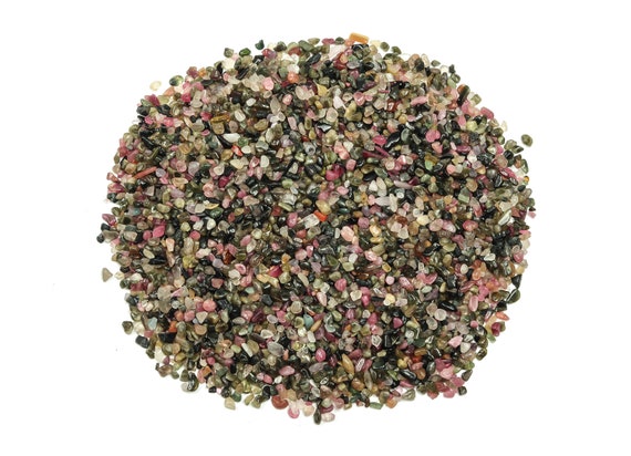 Rainbow Tourmaline Chips – Gemstone Chips – Crystal Semi Tumbled Chips - Bulk Crystal - 2-6mm  - CP1087