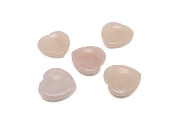 Rose Quartz Heart Worry Stone – Crystal Worry Stone – Relaxing Heart Chakra - Travel Crystals - Stress Reducing - WO1003