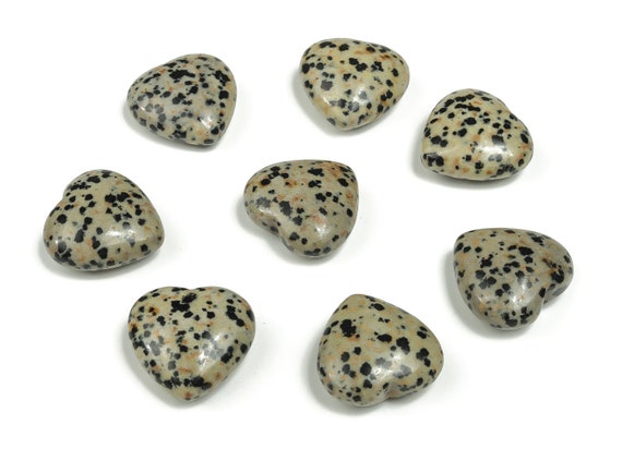 Dalmatian Jasper Heart Gemstone – Heart Crystal - Healing Stones – Carving Heart - Natural stones - 2.5cm - HE1127