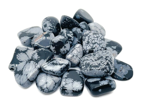 Snowflake Obsidian Tumbled Stone - Snowflake Obsidian GemStone – Healing Crystals - Natural Gemstone - TU1053