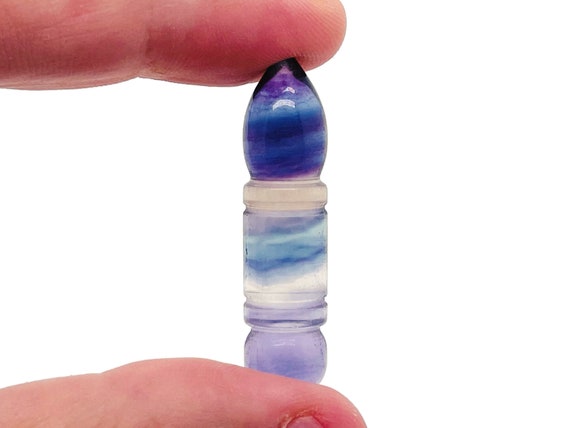 Fluorite Bullet Carving – Fluorite Carved Gemstone – Healing Crystal – Best Quality - Home Decor - Gifts - CA1016
