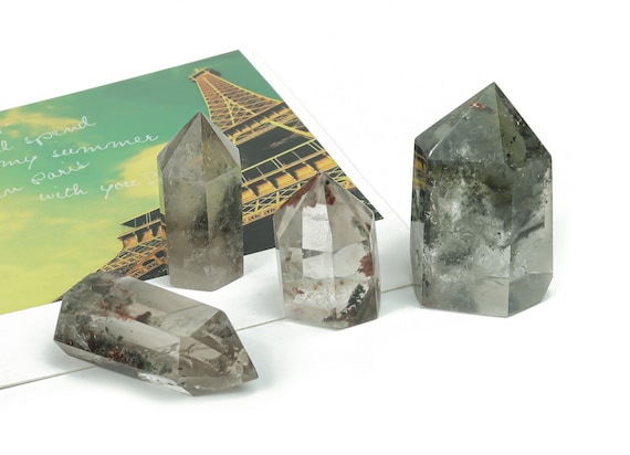 Lodolite Garden Quartz Obelisk Tower Stone – Obelisk Tower Point Crystals – Meditation Gemstone - Gifts - TW1033