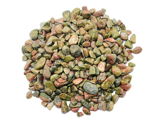 Unakite Chips – Crystal Chips – Semi Tumbled Chips - Bulk Crystal - 7-15mm  - CP1183