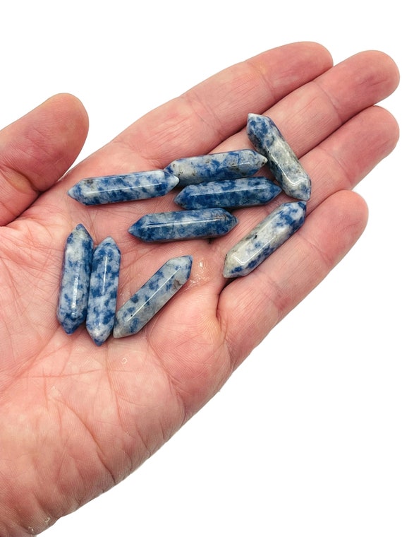 Blue Spot Jasper Terminated Carved Point – Point Small Crystal Point – Crystal Pendant - 33mm -PO1006
