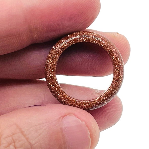 GoldStone Ring - Crystal Ring – Natural GoldStone - Jewelry Making Supplies - RI1008