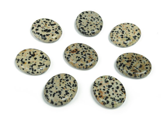 Dalmatian Jasper Flat Disk - Slab Natural Stone – Flat Stone - Worry Stone - Healing Crystals – 30x25x7 - FL1040