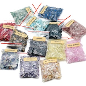 Crystal Chips – Gemstone Chips – Crystal Semi Tumbled Chips - Bulk Crystal - 2-6mm - CPMIX