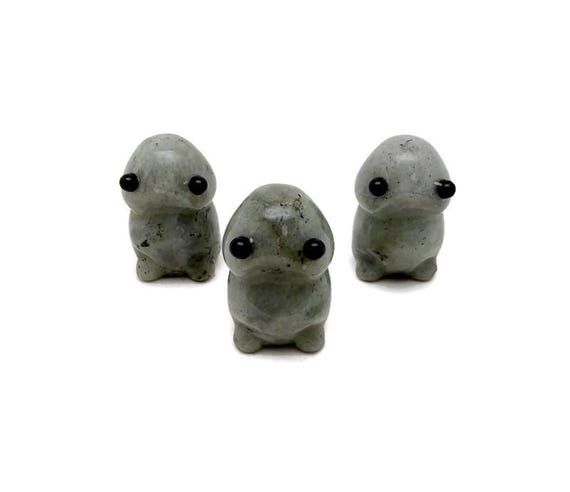 Labradorite Frog Monster Crystal Carving – Handcrafted Gemstone Creature Statue - GO1001