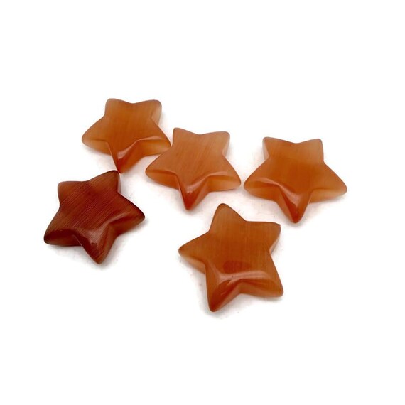Star Orange Cats Eye Gemstone - Transformation & Inner Strength - ST1071
