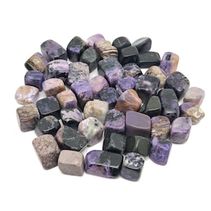 Charoite Tumbled Stone  – Third Eye and Crown Chakra  – Genuine Crystals - Jewelry Making Gem - TU1314