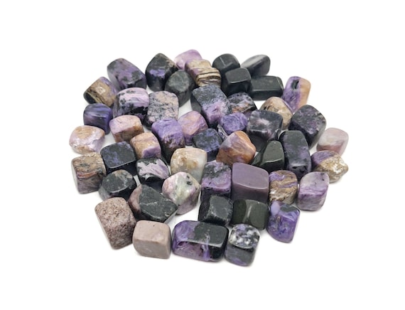 Charoite Tumbled Stone  – Third Eye and Crown Chakra  – Genuine Crystals - Jewelry Making Gem - TU1314