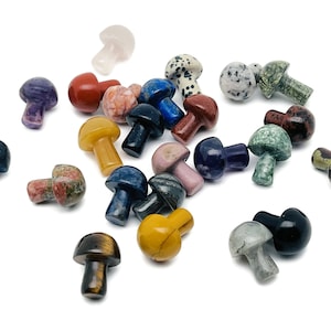 Mushroom Gemstone – Crystal Mushroom – Carved Mushroom – Crystal Healing – 2cm – MUMIX