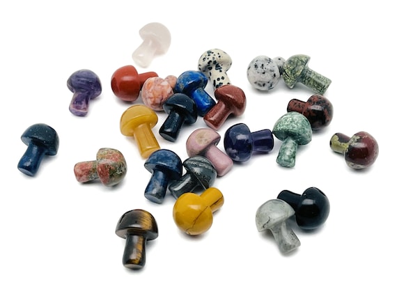 Mushroom Gemstone – Crystal Mushroom – Carved Mushroom – Crystal Healing – 2cm – MUMIX